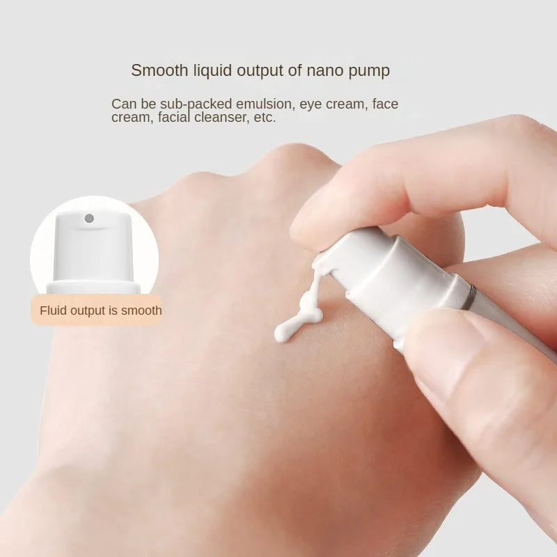 5-15ml Clear Refillable Airless Pump Bottle Set – Travel Cream, Lotion & Spray Containers for Toiletries