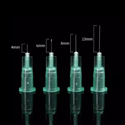 100pcs 32G Disposable Syringe Needles (4mm, 6mm, 8mm, 13mm) - Painless Small Needle Irrigator & Eyelid Tool Parts