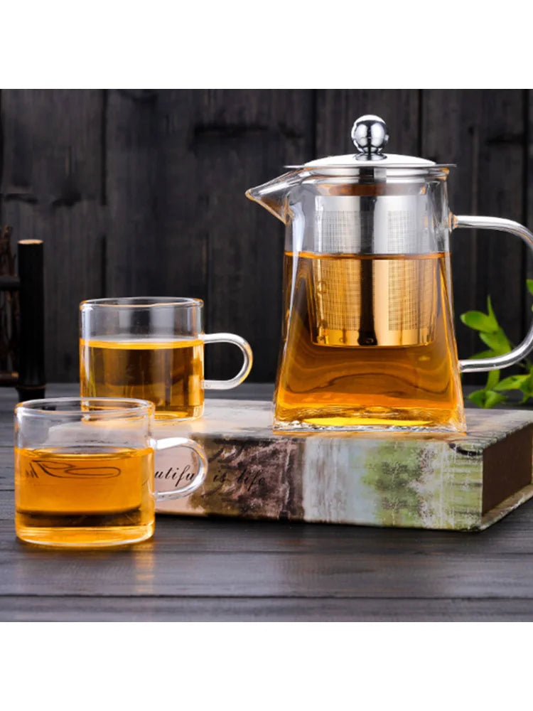 Glass Teapot with Infuser Tea Set - Kettle Maker Jug for Home, Kitchen, Dining & Bar Teaware