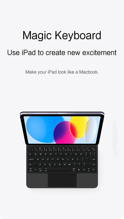 Magic Keyboard for iPad Pro 11/12.9, Air 4/5 & iPad 10th Gen – Smart Magnetic Case & Cover