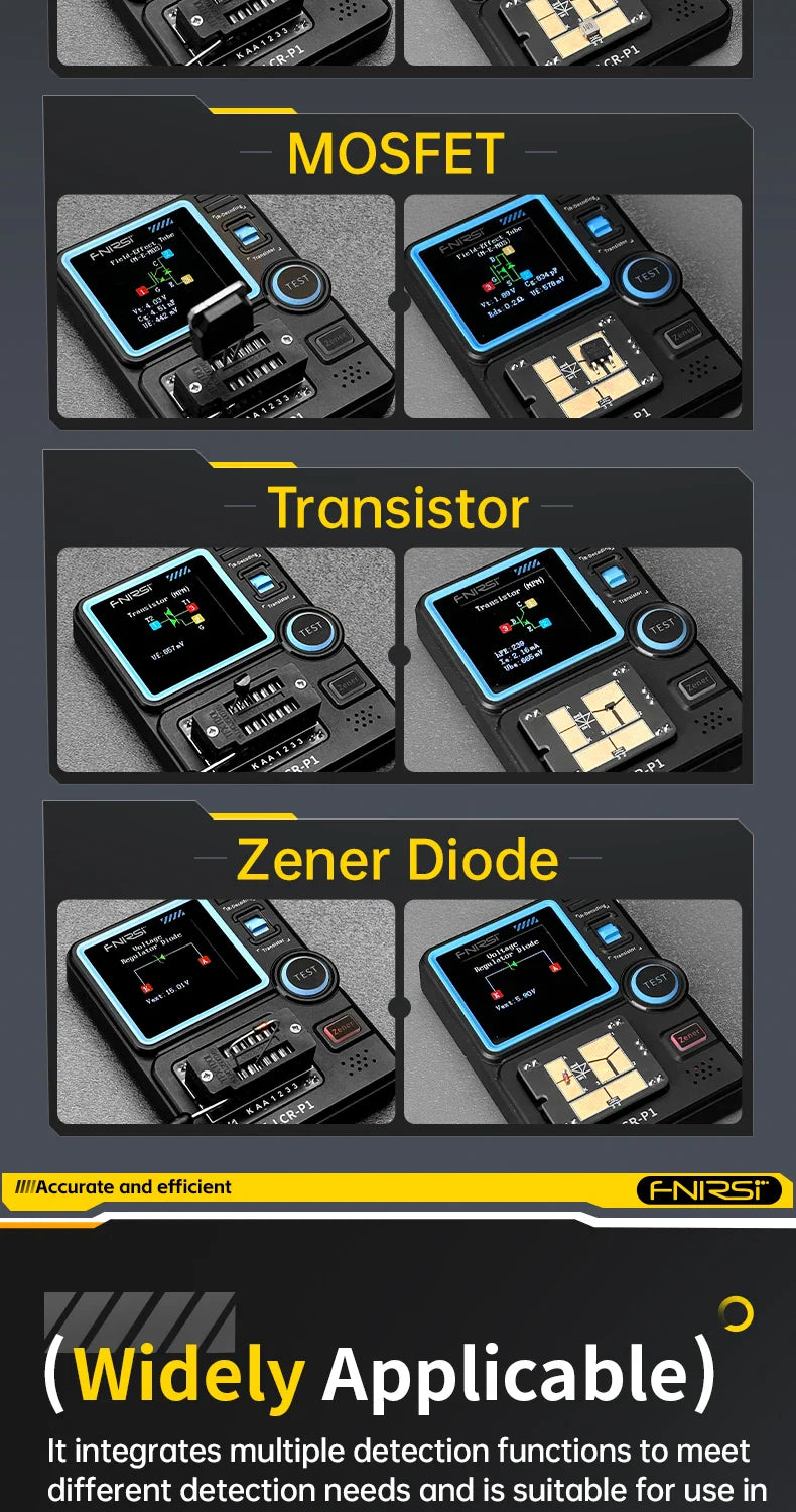 FNIRSI LCR-P1 Multifunctional Transistor Tester & LCR ESR Multimeter for Diodes, Capacitance, Resistance