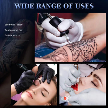 20PCS Tattoo Cartridge Needle Holders — Transparent Disposable Trays for Cleaning & Working Cups