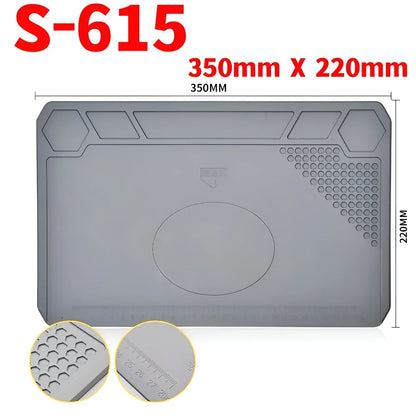 ESD Heat-Resistant Soldering Mat – Magnetic Silicone Work Pad for BGA Repair and Heat Insulation