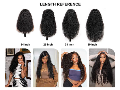 250 Density 13x6 HD Transparent Lace Frontal Wig – Deep Water Wave Curly, 30-34 Inch Human Hair for Women
