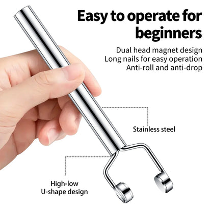3-in-1 Y-Shaped Magnetic Stick for Cat Eye UV Gel Polish – Nail Art Magnet Tool for Manicure Effects