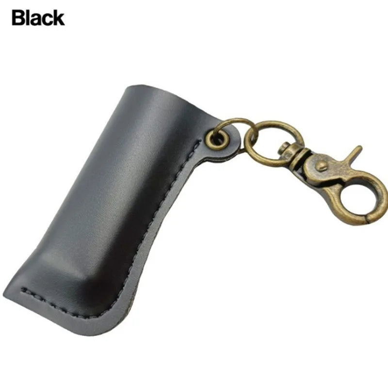 Vintage PU Leather Lighter Holster Keychain – Portable Protective Sleeve for Men’s Lighters & Everyday Carry Accessory
