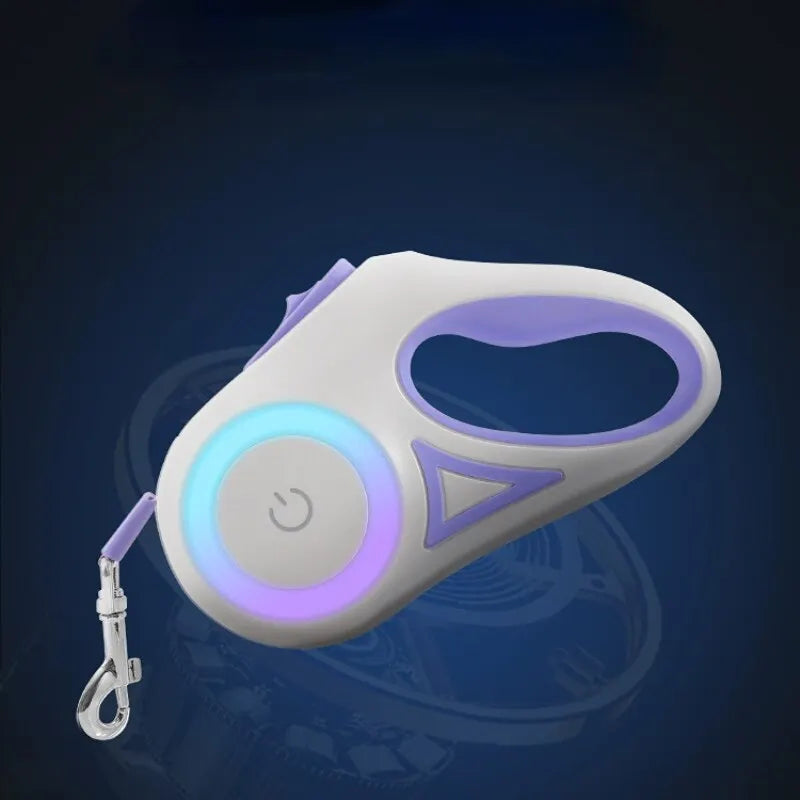 LED Flashlight Pet Leash - Retractable Lighted Night Outdoor Walking - Non-Slip Handle - 5M/3M - Dog Supplies