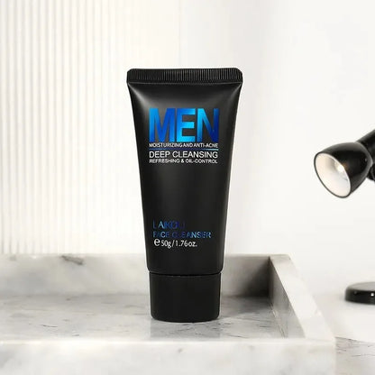 LAIKOU Men’s Facial Cleanser – Moisturizing Face Wash for Oil Control, Blackhead Removal & Deep Skin Nourishing Skincare