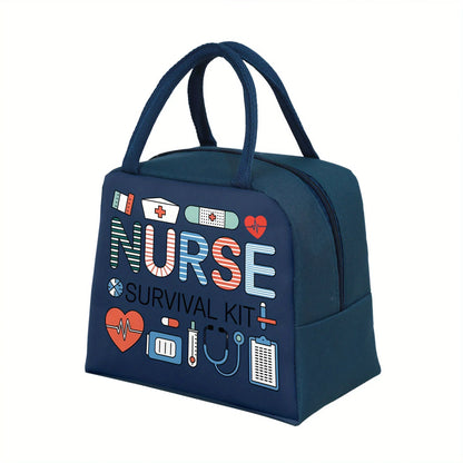 Nurse Image Theme Insulated Lunch Bag - Perfect for Students, Adults, Work, and Daily Use
