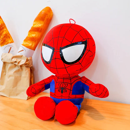 Big Cartoon Superhero Plushies — Captain America, Spider-Man & Iron Man Soft Stuffed Dolls for Kids Birthday Gifts