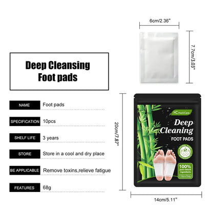 10PCS Herbal Detox Foot Patches – Stress Relief & Deep Sleep Aid | Natural Foot Care & Body Cleanse