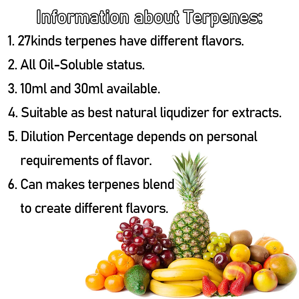 10–30ml Natural Terpenes Essence Oil – DIY Raw Flavor Material for Skin, Body, and Health