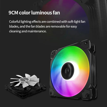 Jonsbo CR1200 CPU Cooler – 2 Heat Pipe Tower with RGB Light & 9cm Fan for Intel & AMD