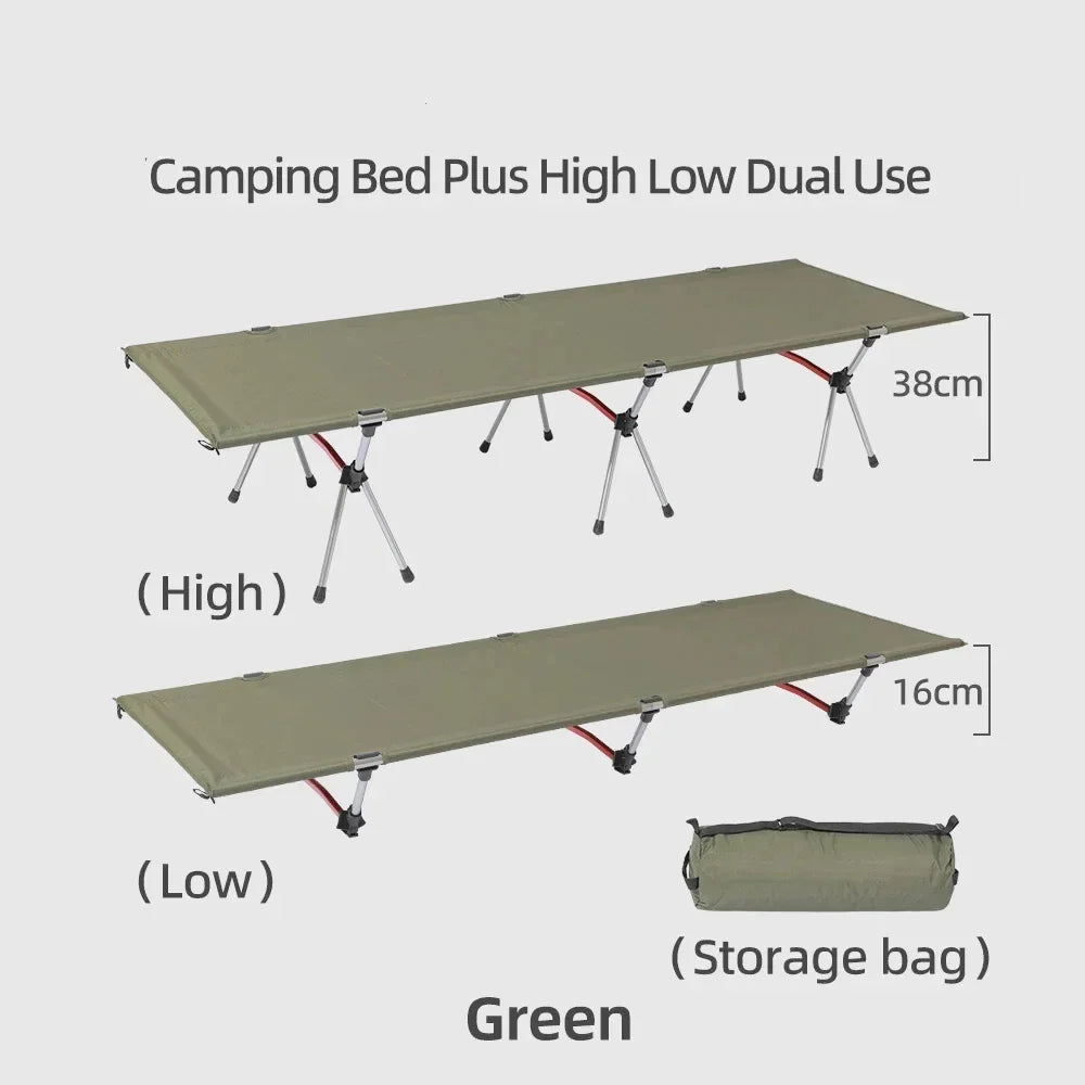 Portable Camping Cot – Lightweight Collapsible Sleeping Bed for Hiking, Backpacking & Outdoor Use, Foldable Single Tent Bed
