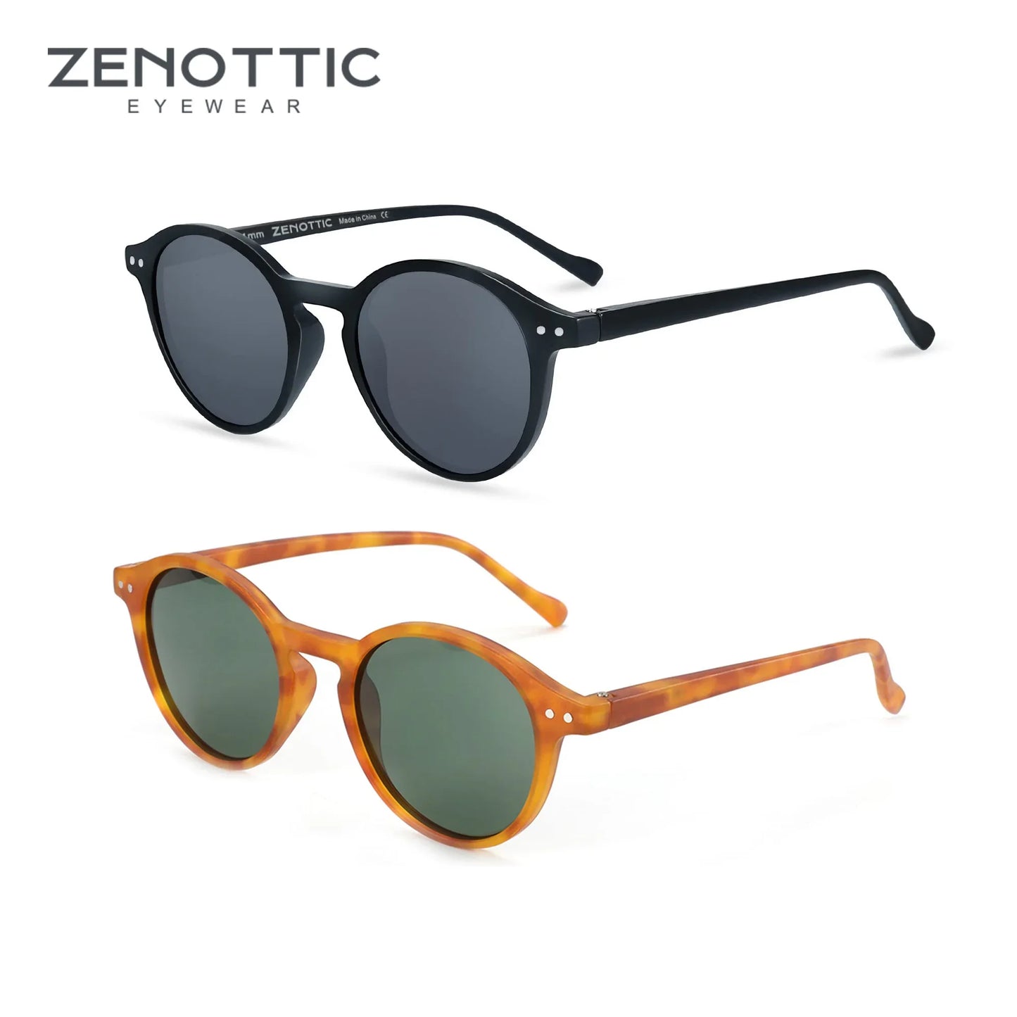 ZENOTTIC Retro Polarized Small Round Sunglasses – Vintage UV400 Shades for Men & Women 2023–2024