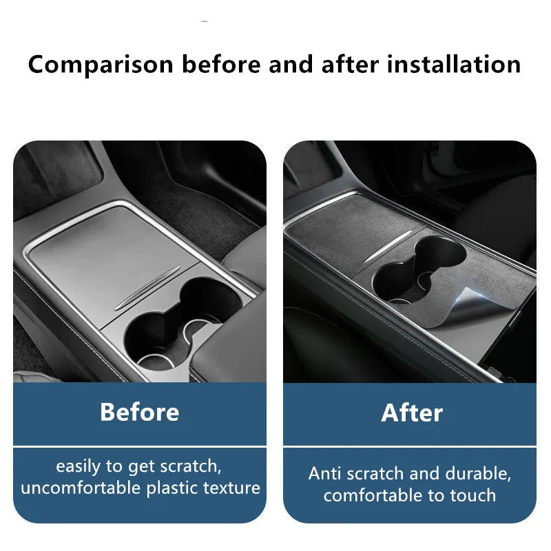 Car Protective Film Sticker for Tesla Model 3/Y – Anti-Scratch Central Control Panel Sticker Interior Auto Styling Decor