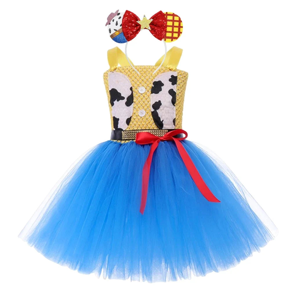 Toy Story Kids Costume - Jessie, Buzz & Woody Halloween Cosplay Jumpsuit for Girls & Boys, Carnival Outfit