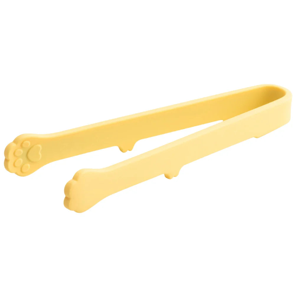 5.71inch Non-Slip Cat Paw Silicone Tongs – Cute Japanese Cartoon BBQ & Baking Food Clip Kitchen Gadget