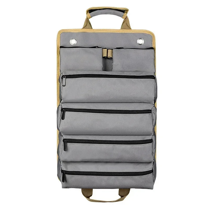 Multi-Purpose Tool Bag - Professional Roll-Up Organizer with Multiple Pockets for Hardware Tools