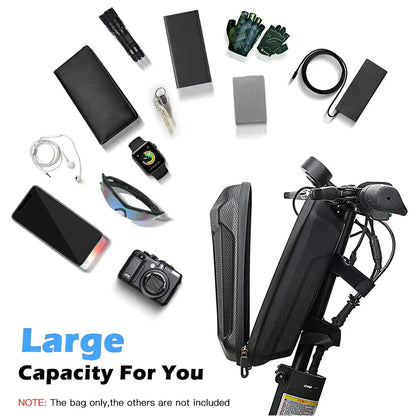 Waterproof EVA Hard Shell Front Bag for Electric Scooter | Reflective Handlebar Hanging Storage Accessories | Compatible with Xiaomi M365