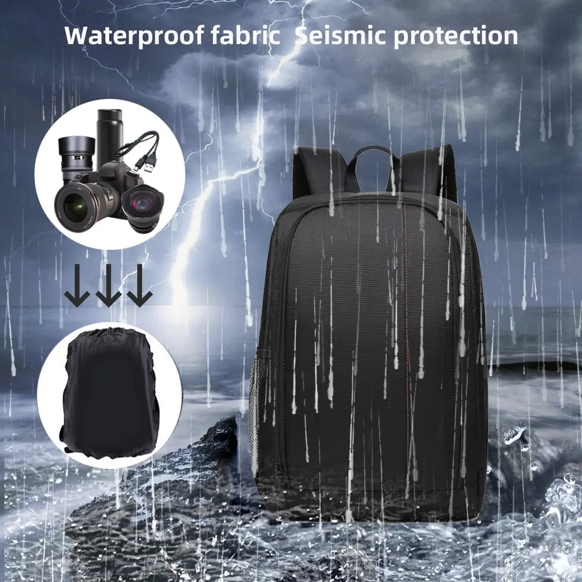 Multi-Functional Camera Bag - Lightweight, Waterproof Backpack for Nikon and Canon, Digital Lens, Outdoor Photography, Large Capacity