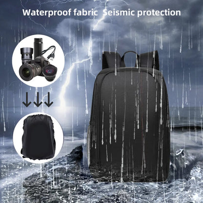 Multi-Functional Camera Bag - Lightweight, Waterproof Backpack for Nikon and Canon, Digital Lens, Outdoor Photography, Large Capacity