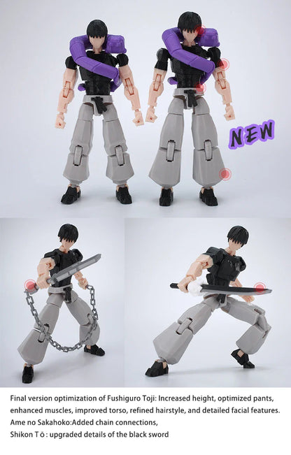 9L3D Printed Anime Action Figures — Jujutsu Kaisen Sukuna, Yuji, Yuta, Satoru Gojo Movable Mannequin Toys