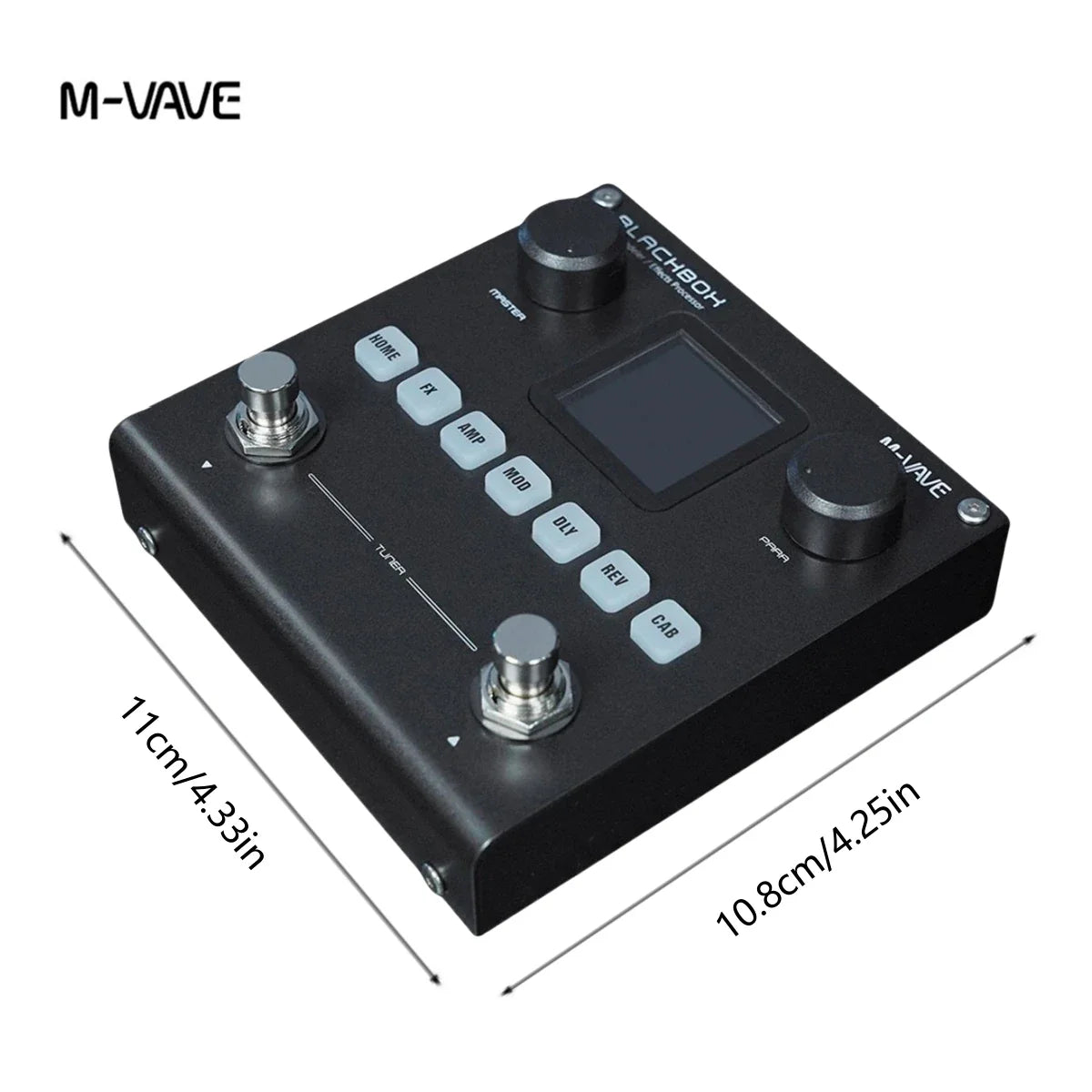 M-VAVE Blackbox Guitar/Bass AMP Modeler – Multi-Effects Processor, Rechargeable for Electric Guitar & Bass