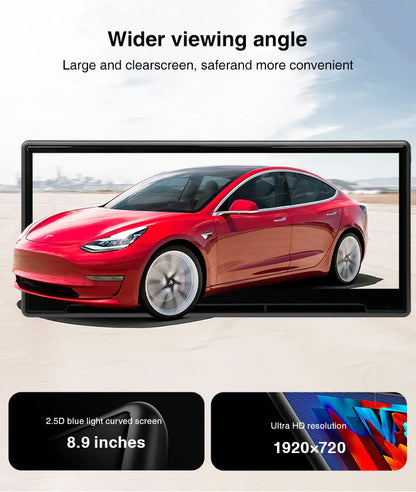 CATRONICS Head-Up Display for Tesla Model 3/Y – 8.9-Inch Linux System with CarPlay, Energy Consumption & Driving Data Detection