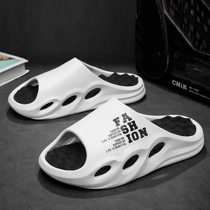 Men’s Fashion Massage Slippers – Indoor & Outdoor Summer Sandals, Thick Sole Non-Slip Flip Flop Slides