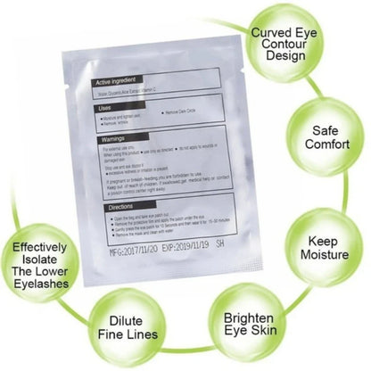 100 Pairs Eyelash Extension Eye Patches — Under-Eyelash Stickers for Lash Extensions and Eyelid Building Supplies
