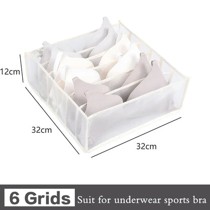 Underwear & Clothing Organizer Storage Box – Sports Bra, Socks & Panties Drawer Divider for Wardrobe & Cabinet Organization