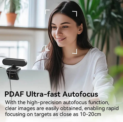 EMEET C60E Webcam | 4K/2K/1440P/1080P USB Autofocus Camera for Video Calls & Conferences
