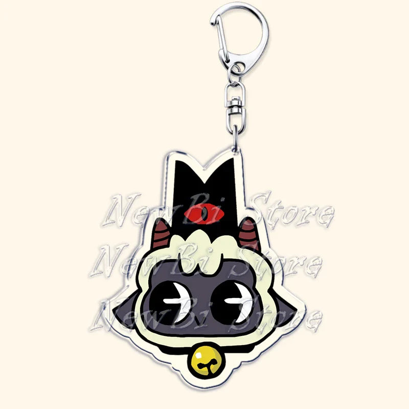 Funny Dark Video Game Sheep Keychain – Cute Lamb & Goat Bag Accessory Gamer Gift
