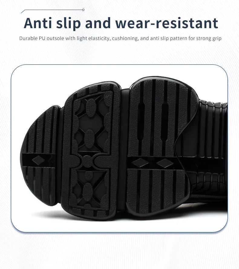 Rotating Button Men’s Safety Shoes – Anti-Smash & Anti-Puncture Work Boots, Fashion Sport Protective Footwear