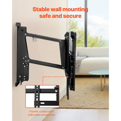 SucceBuy Motorized TV Wall Mount Bracket for 32–70 Inch TVs – Adjustable Electric Lift, Heavy Duty, Max VESA 24x16/24, 88–132 lbs Capacity
