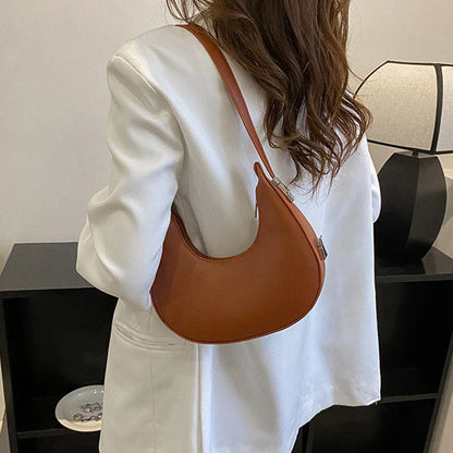 Fashion Luxury PU Leather Hobo Shoulder Bag – Small Clutch Handbag, Underarm Purse, Travel Tote for Women