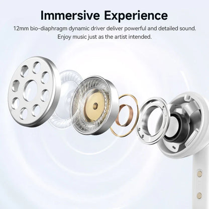QCY Melobuds N50 ANC Wireless Earbuds - Bluetooth 5.4 Noise Cancelling Earphones with 6-Mic Clear Calls & Multipoint Connection
