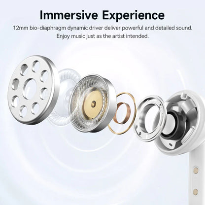 QCY Melobuds N50 Wireless Earphones – Bluetooth 5.4, ANC, 6-Mic Clear Call, Multipoint Connection Earbuds