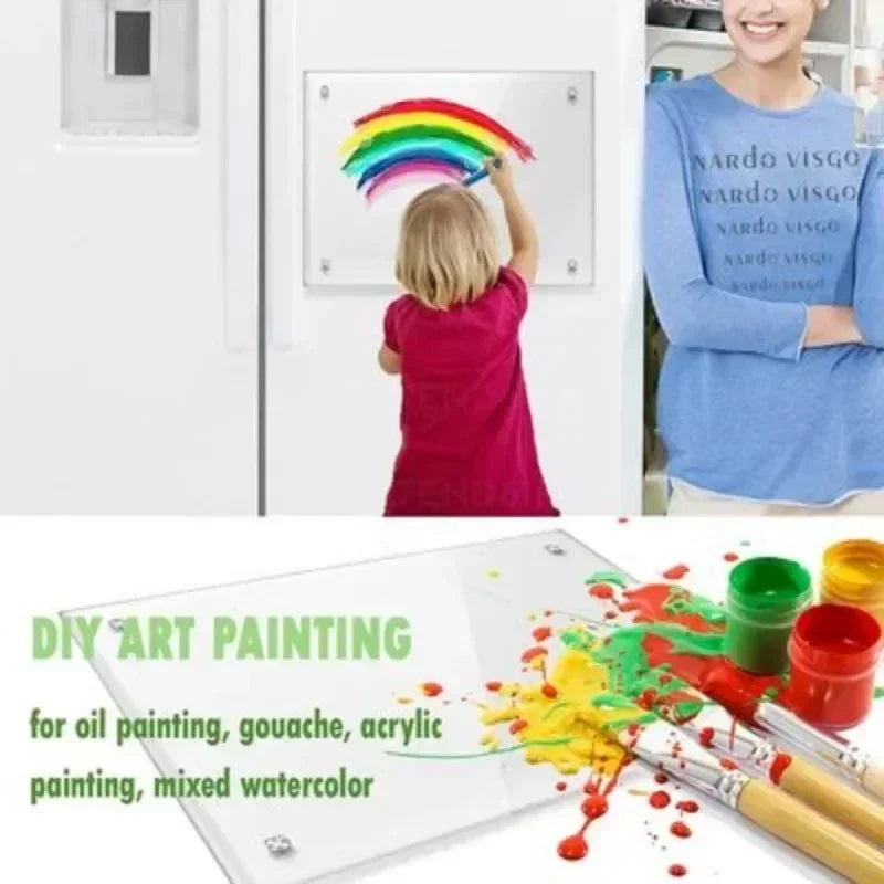 Magnetic Fridge Calendar & Weekly Planner – Reusable Transparent Dry Erase Board for Schedule, Menu & Notes