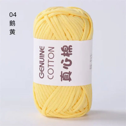 50g Genuine Cotton Yarn - Easy-to-Use Crochet Yarn for Beginners, Hand Knitting & DIY Projects (Scarves, Blankets, Hats, Clothes)