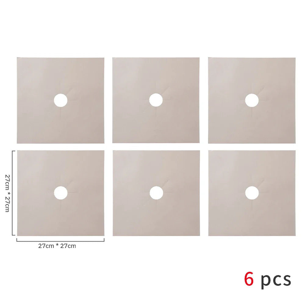 Gas Stove Protector Mats – 1/4/6/8PCS Cooker Liner for Kitchen Stovetop Cleaning