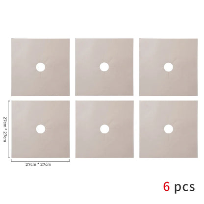 Gas Stove Protector Mats – 1/4/6/8PCS Cooker Liner for Kitchen Stovetop Cleaning