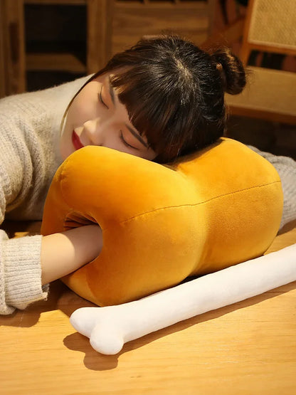 New Dual-Use Meat & Bone Plush Pillow – Soft Handwarmer Stuffed Pillow, High-Quality Home Decor