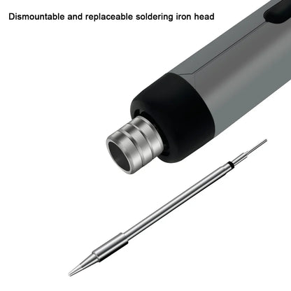 Portable USB Mini Soldering Iron Kit with Type-C Interface, 800mAh Battery, and Adjustable Temperature Control