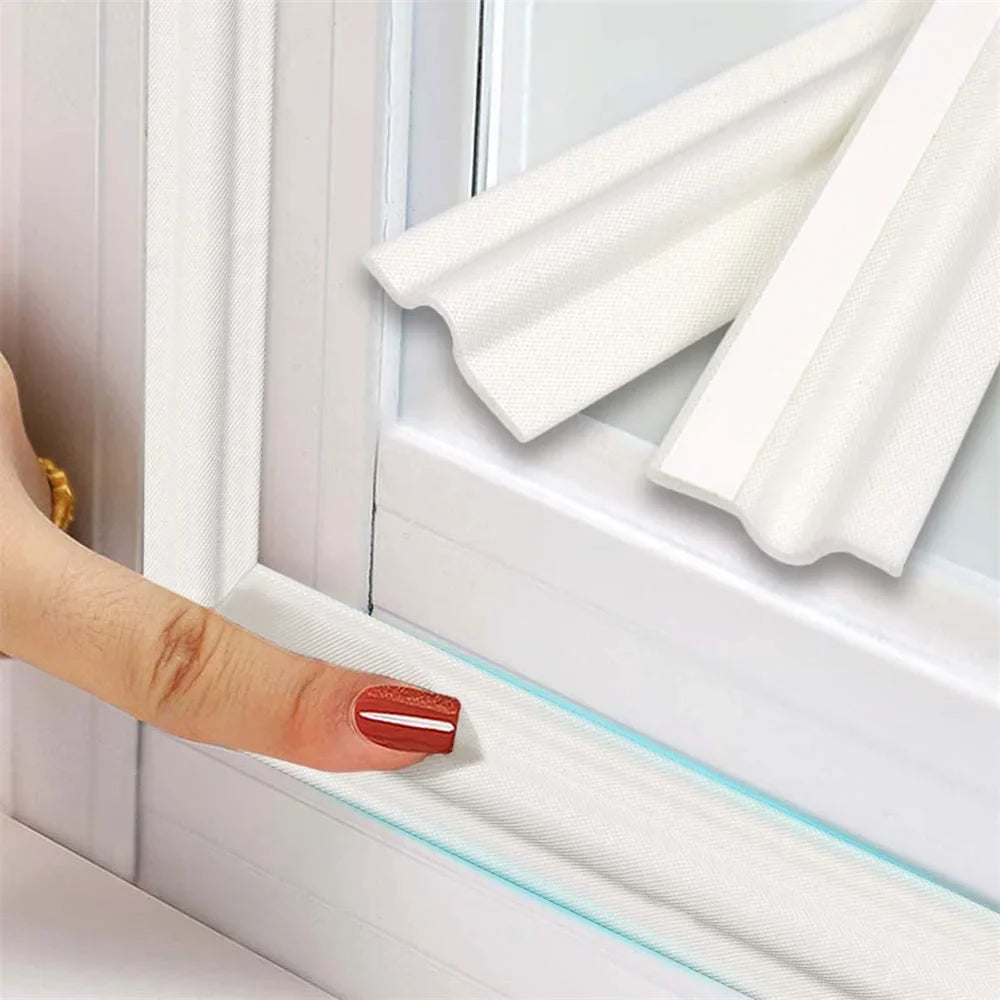 Self-Adhesive PU Foam Window Insulation Tape – 2m (78 Inch) Weather Stripping for Noise Reduction, Wind & Cold Gap Sealing for Window Frames