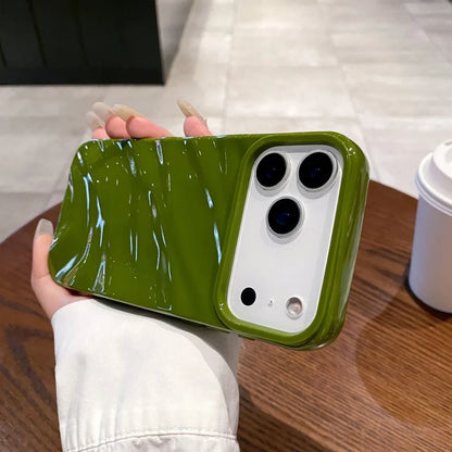 Wave Texture Soft Silicone Phone Case for iPhone 17 Air / 16 / 15 / 14 / 13 / 12 / 11 / XS / 8 Plus Pro Max – Full Protection Bumper Cover with Independent Buttons & Shockproof Design