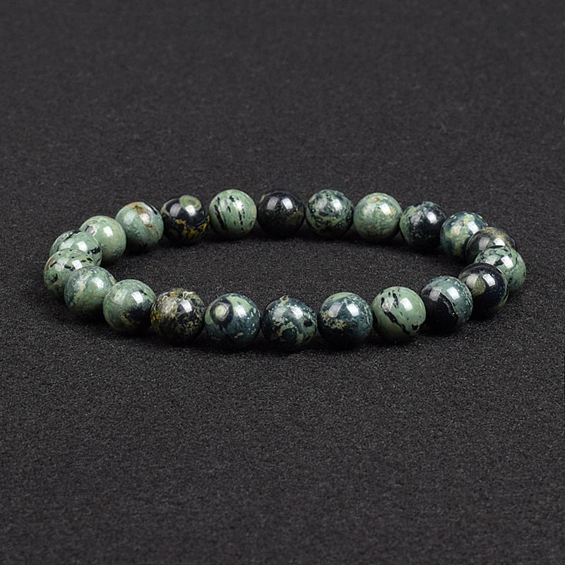 Genuine Natural Stone Beaded Bracelet – Apatite, Lapis Lazuli, Agate & Tiger Eye High Quality Crystal Gem Jewelry Bangle for Men & Women