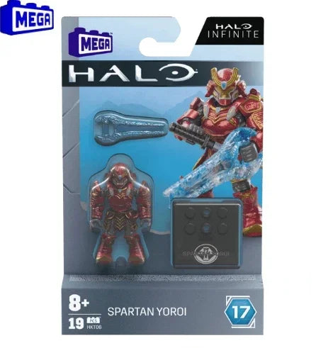 Original Mega Construx Halo Infinites Heroes Series 17 – Spartan Yoroi Kovan Agryna Action Figure Collectible Toy