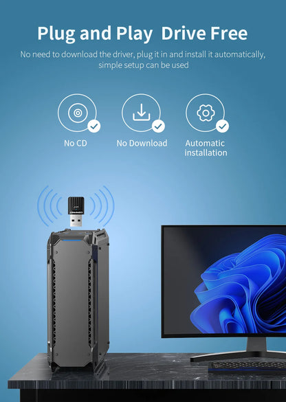 Comfast WiFi 6 USB Adapter – Mini Wireless Dongle Network Card for PC & Laptop 600Mbps